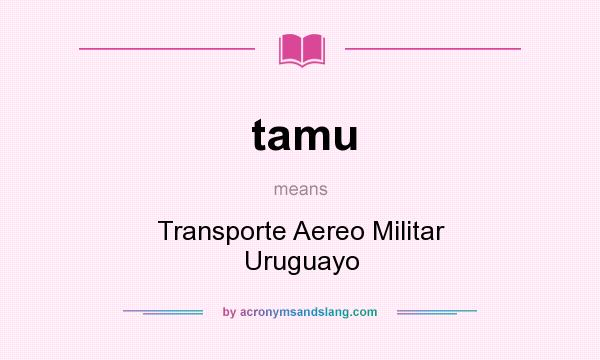 What does tamu mean? It stands for Transporte Aereo Militar Uruguayo
