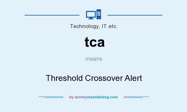 What does tca mean? It stands for Threshold Crossover Alert