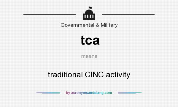 What does tca mean? It stands for traditional CINC activity