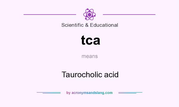 What does tca mean? It stands for Taurocholic acid