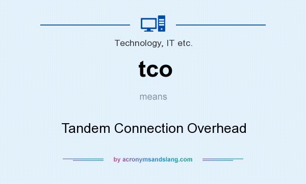 What does tco mean? It stands for Tandem Connection Overhead