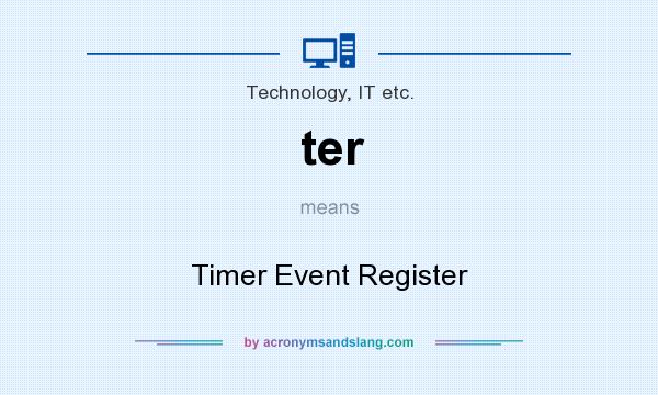 What does ter mean? It stands for Timer Event Register