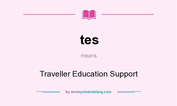 What does tes mean? It stands for Traveller Education Support