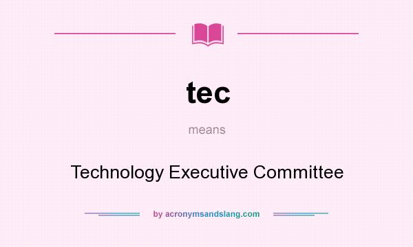 What does tec mean? It stands for Technology Executive Committee