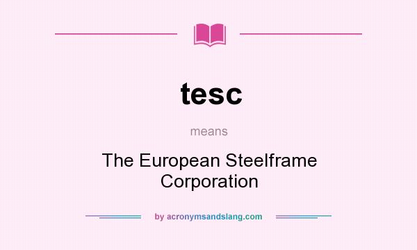 What does tesc mean? It stands for The European Steelframe Corporation