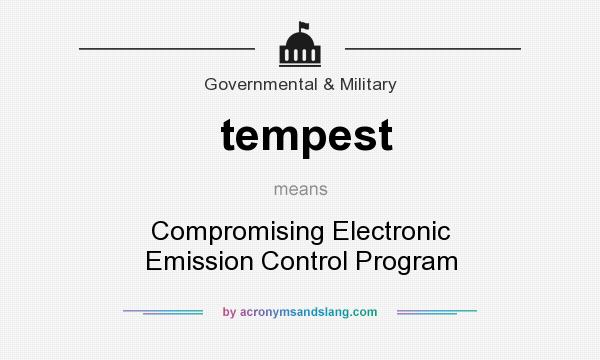 What does tempest mean? It stands for Compromising Electronic Emission Control Program