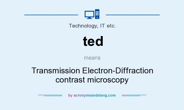 What does ted mean? It stands for Transmission Electron-Diffraction contrast microscopy