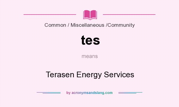 What does tes mean? It stands for Terasen Energy Services