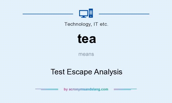 What does tea mean? It stands for Test Escape Analysis
