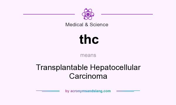 What does thc mean? It stands for Transplantable Hepatocellular Carcinoma