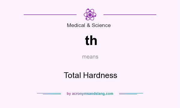 What does th mean? It stands for Total Hardness