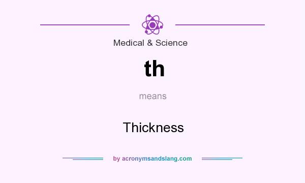 What does th mean? It stands for Thickness