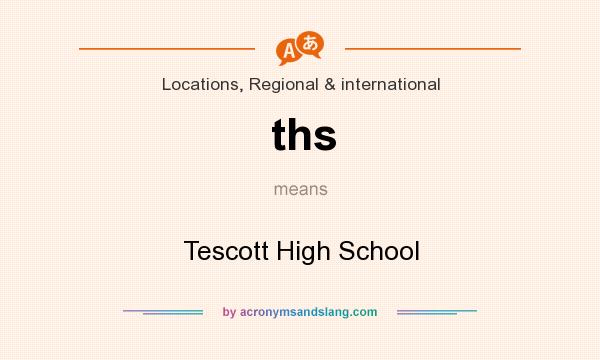 What does ths mean? It stands for Tescott High School