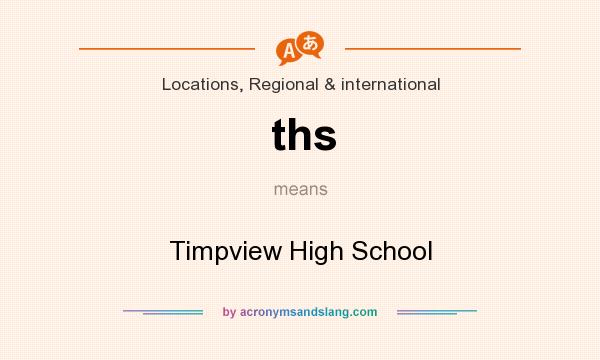 What does ths mean? It stands for Timpview High School