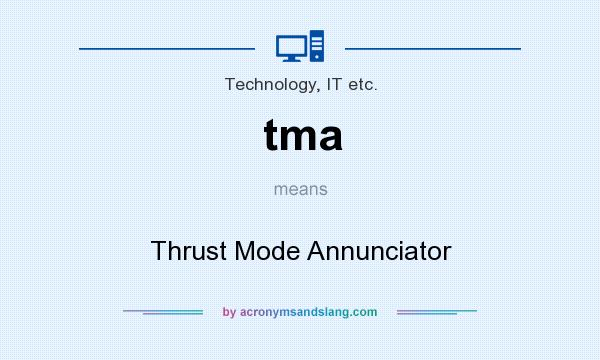 What does tma mean? It stands for Thrust Mode Annunciator