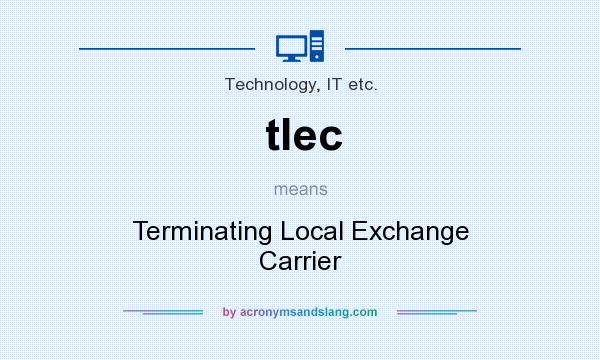 What does tlec mean? It stands for Terminating Local Exchange Carrier