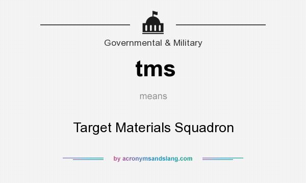 What does tms mean? It stands for Target Materials Squadron
