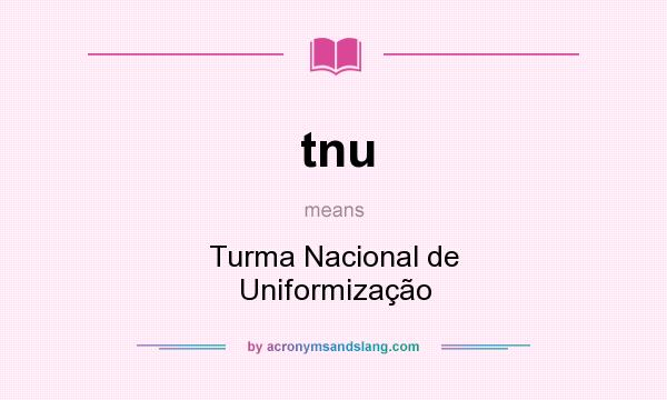 What does tnu mean? It stands for Turma Nacional de Uniformização