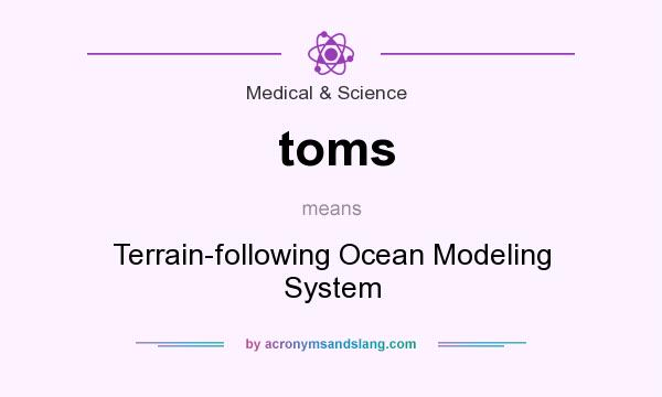 What does toms mean? It stands for Terrain-following Ocean Modeling System