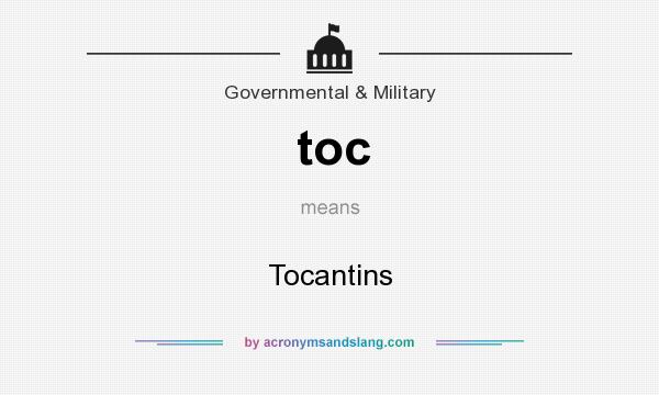 What does toc mean? It stands for Tocantins