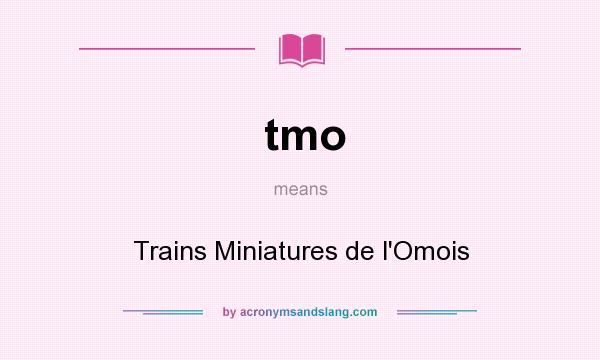 What does tmo mean? It stands for Trains Miniatures de l`Omois