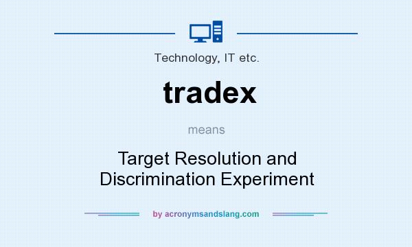 What does tradex mean? It stands for Target Resolution and Discrimination Experiment