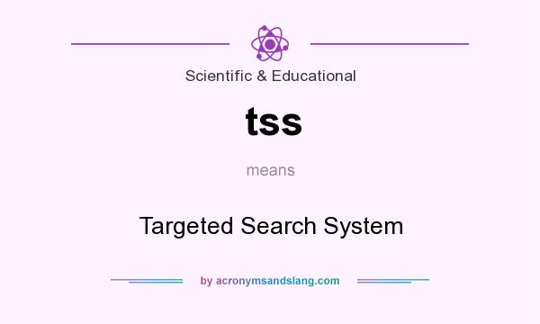 What does tss mean? It stands for Targeted Search System