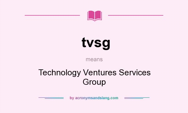 What does tvsg mean? It stands for Technology Ventures Services Group