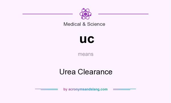 What does uc mean? It stands for Urea Clearance