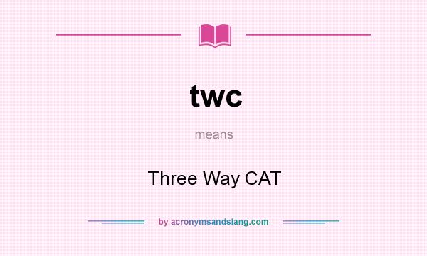 What does twc mean? It stands for Three Way CAT