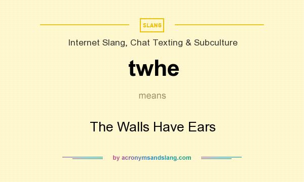What does twhe mean? It stands for The Walls Have Ears