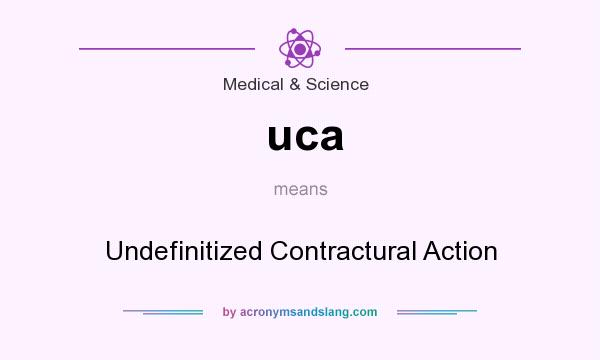 What does uca mean? It stands for Undefinitized Contractural Action