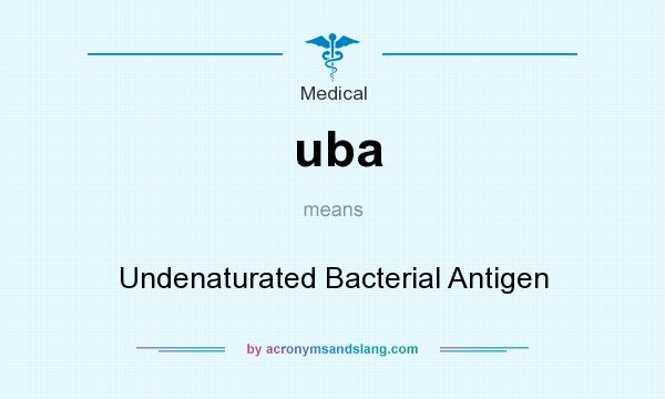 What does uba mean? It stands for Undenaturated Bacterial Antigen
