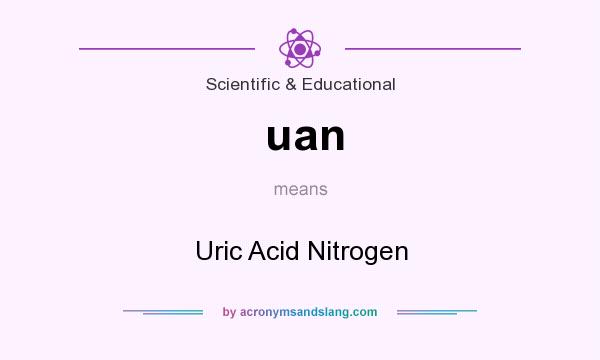 What does uan mean? It stands for Uric Acid Nitrogen