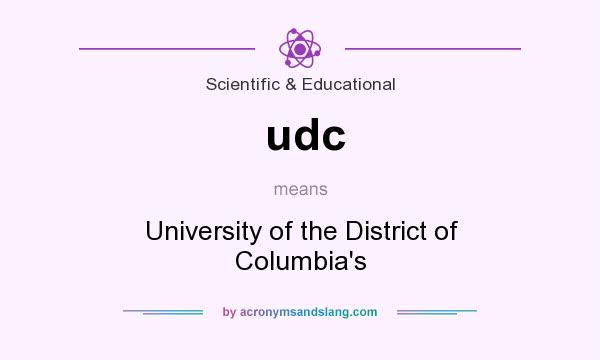 What does udc mean? It stands for University of the District of Columbia`s