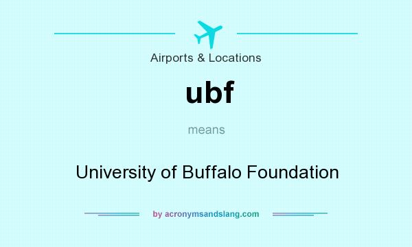 What does ubf mean? It stands for University of Buffalo Foundation