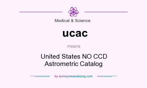 What does ucac mean? It stands for United States NO CCD Astrometric Catalog