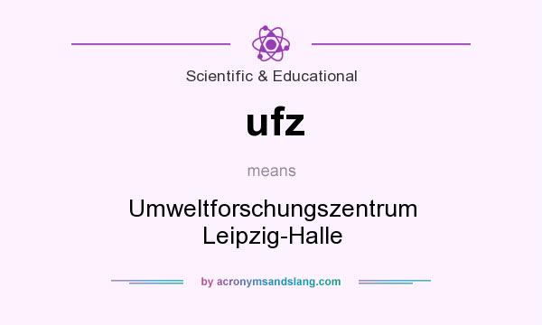 What does ufz mean? It stands for Umweltforschungszentrum Leipzig-Halle