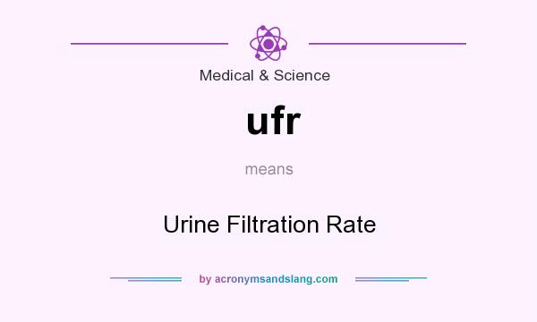 What does ufr mean? It stands for Urine Filtration Rate