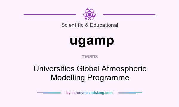 What does ugamp mean? It stands for Universities Global Atmospheric Modelling Programme