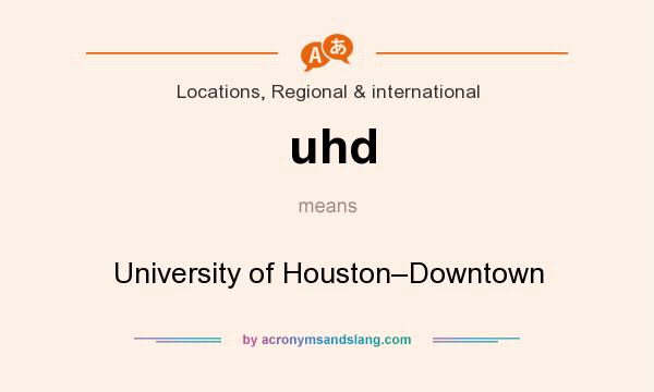 What does uhd mean? It stands for University of Houston–Downtown