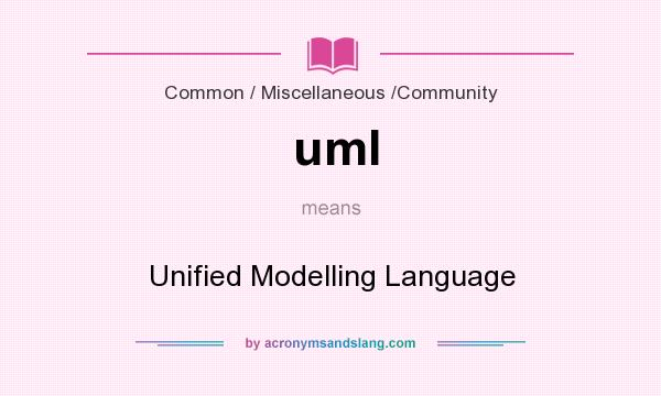 What does uml mean? It stands for Unified Modelling Language
