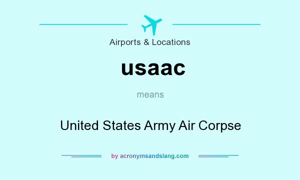 What does usaac mean? It stands for United States Army Air Corpse