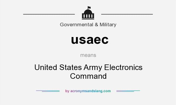 What does usaec mean? It stands for United States Army Electronics Command
