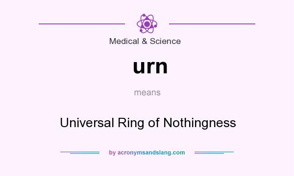 What does urn mean? It stands for Universal Ring of Nothingness