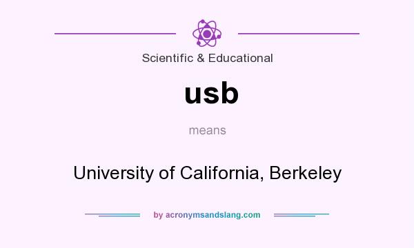 What does usb mean? It stands for University of California, Berkeley