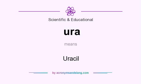 What does ura mean? It stands for Uracil