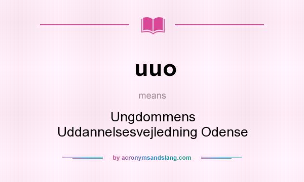 What does uuo mean? It stands for Ungdommens Uddannelsesvejledning Odense