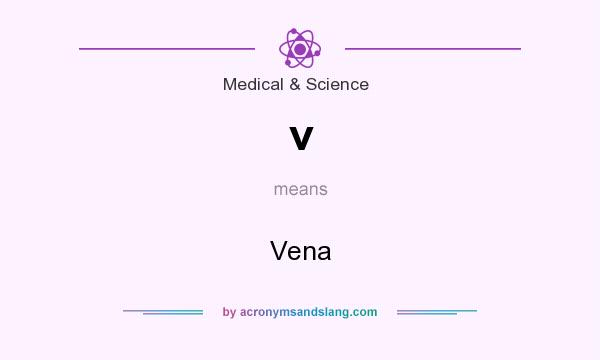 What does v mean? It stands for Vena