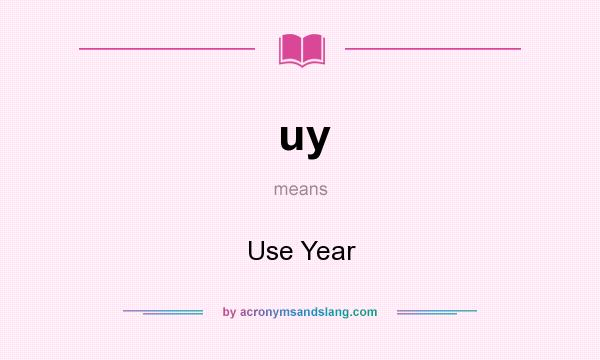 What does uy mean? It stands for Use Year